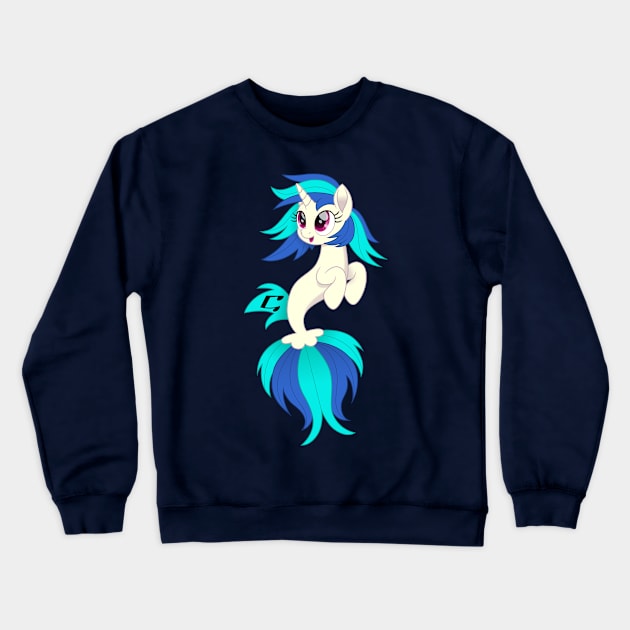 Vinyl Scratch seapony Crewneck Sweatshirt by CloudyGlow